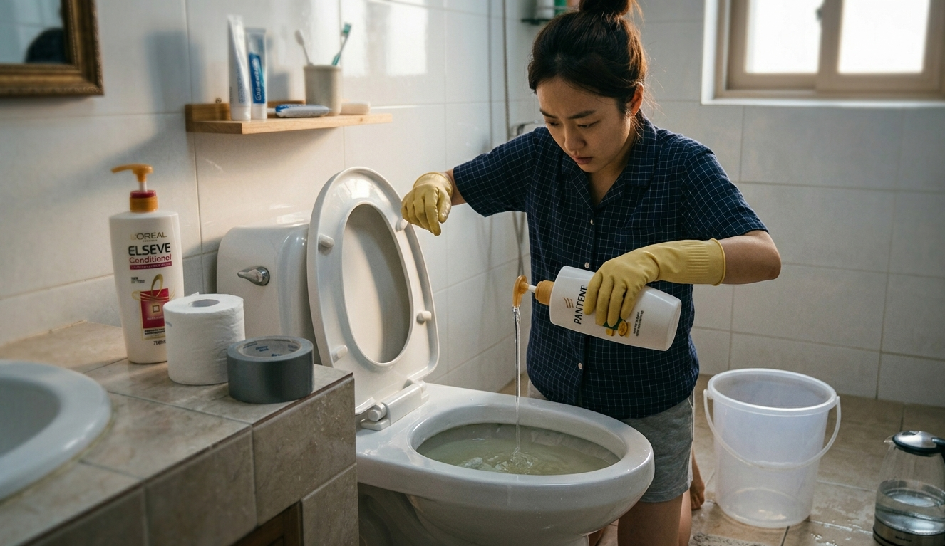 뚫어뻥 없을 때 당황하지 마세요 샴푸와 린스로 변기 뚫는 법 5가지 뚫어뻥 없을 때 당황하지 마세요 샴푸와 린스로 변기 뚫는 법 5가지